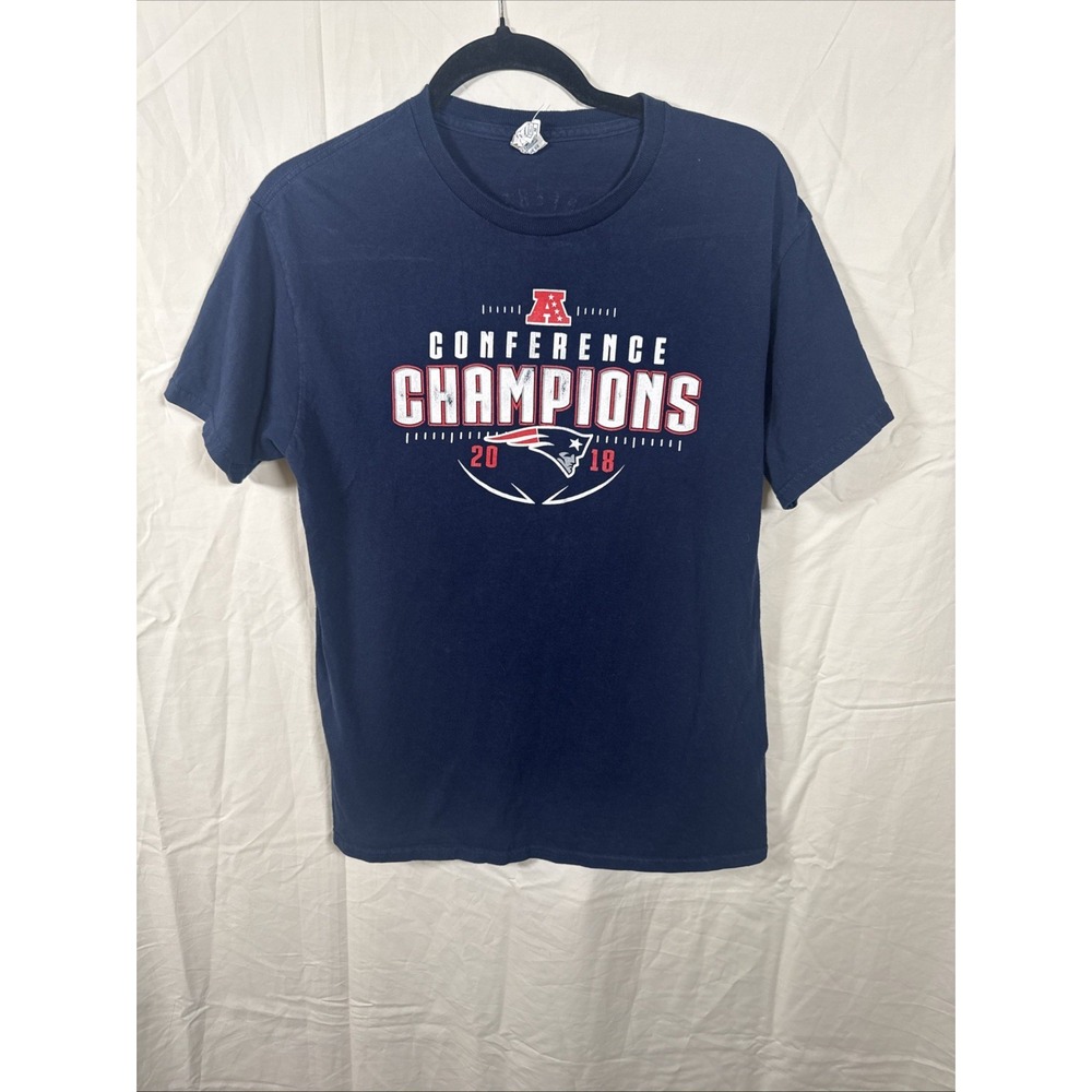 New England Patriots 2018 Conference Champions T-Shirt 2018‎ Blue Size M NFL